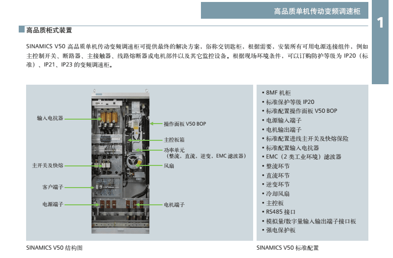 西門(mén)子V50變頻器