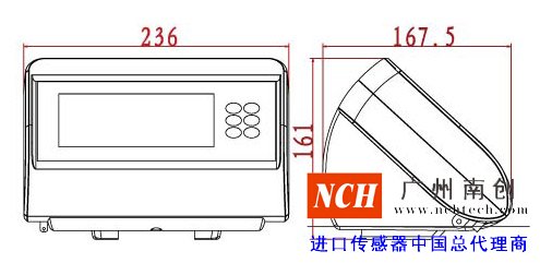  耀華XK3190—A27E臺秤儀表產(chǎn)品尺寸