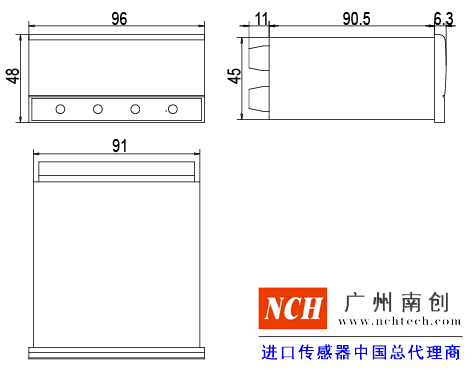 XK3190-C802控制儀表產(chǎn)品尺寸